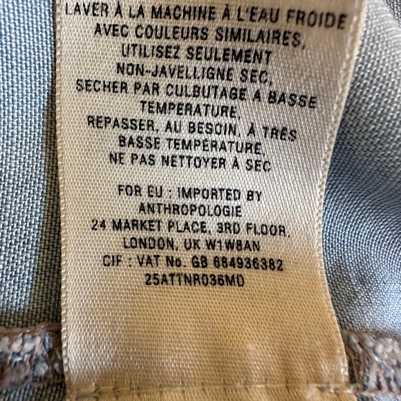 Anthropologie Holding Horses Blue Chambray Denim Button Front Maxi Skirt Sz 8 - Picture 13 of 14